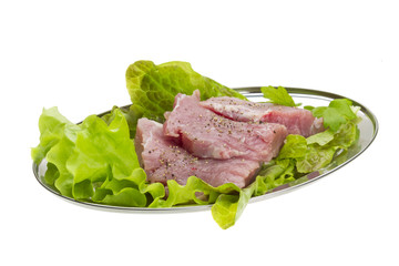 Raw pork meat