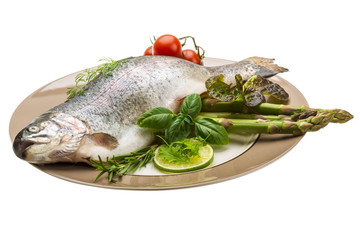 Fresh raw rainbow trout