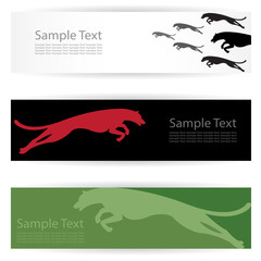 Vector image of an dog banners .
