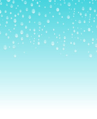 Glas Wassertropfen blau