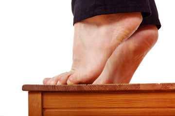 Bare feet stretch