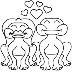 Frogs In Love