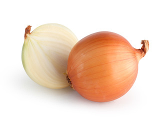 Fototapeta premium Onions isolated with clipping path