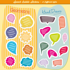 Hand-drawn speech bubbles illustration