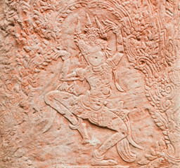 Stone Carvings in Angkor Wat, Cambodia