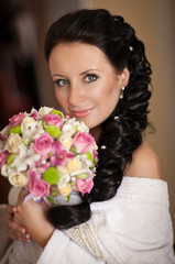Beautiful bride in wedding day In bridal dress. newlywed woman