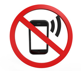 No Cell Phone Sign