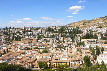 Fototapeta na wymiar View on Alhambra and Granada