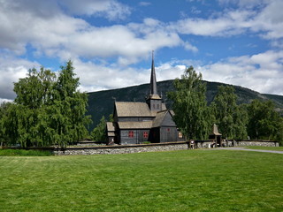 Fototapeta na wymiar Lom-wooden church of 12th century