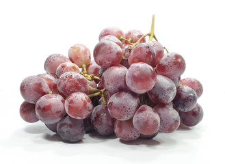 Fototapeta premium red grapes isolated on white background