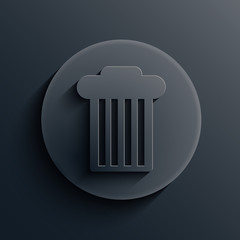 Vector dark circle icon. Eps10