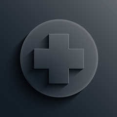 Obraz premium Vector dark circle icon. Eps10