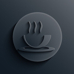 Vector dark circle icon. Eps10