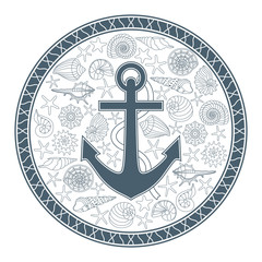 anchor and seashells