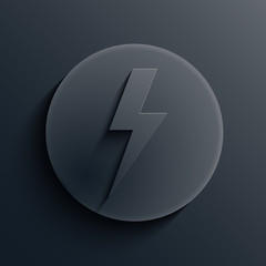 Vector dark circle icon. Eps10