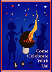 Invitation to a 4th of July barbecue