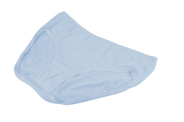  Women's cotton underwear isolated on white with clipping p