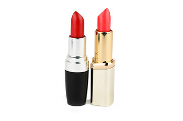 Two stylish, red lipstick