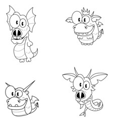 Cartoon dragons