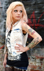 Girl with tattoos
