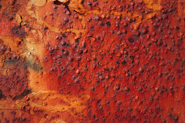 Detail of rusty metal, showing rust