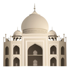 Fototapeta na wymiar Taj Mahal Vektor Silhouette
