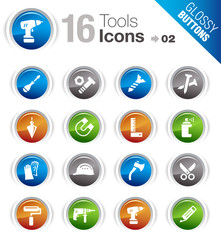 Glossy Buttons - Tools and Construction icons