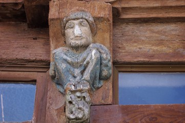 Détail d'une maison médiévale de Malestroit