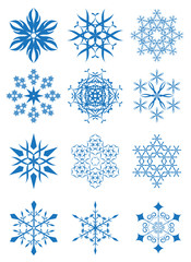 snowflakes set