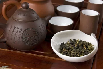 Foto op Aluminium Tea set ready for traditional Chinese tea ceremony close up © Kate Garyuk