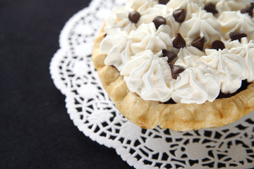 chocolate pie with whipped cream