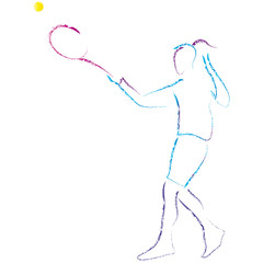 Tennisspielerin - Frau spielt Tennis