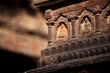 Fotobehang Nepal - Mehebuddha temple © berzina