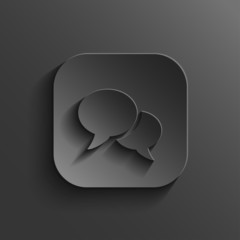 Speech icon - vector black app button