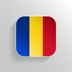 Vector Button - Romania Flag Icon