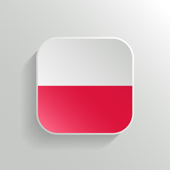 Vector Button - Poland Flag Icon