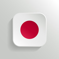 Vector Button - Japan Flag Icon