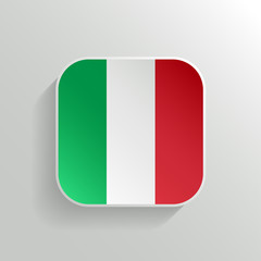 Vector Button - Italy Flag Icon