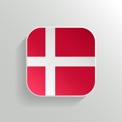 Obraz premium Vector Button - Denmark Flag Icon