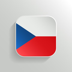 Vector Button - Czech Republic Flag Icon