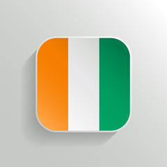 Vector Button - Cote d'Ivoire Flag Icon