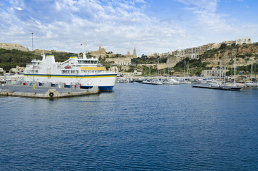 Fototapeta na wymiar Mgarr Harbour w Gozo
