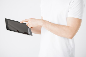 man with tablet pc