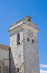 Fototapeta na wymiar Clocktower. Castro. Puglia. Italy.