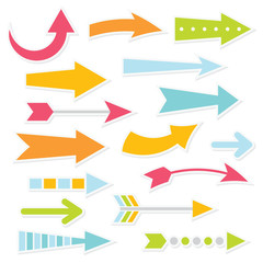 Colorful arrows set