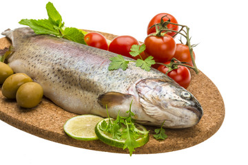 Fresh raw rainbow trout