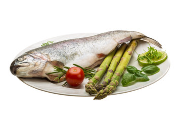 Fresh raw rainbow trout