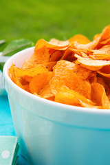 Fresh Bowl of Potato Chips
