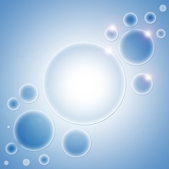 Blue bubbles background