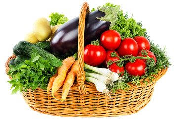 Fresh vegetables in basket